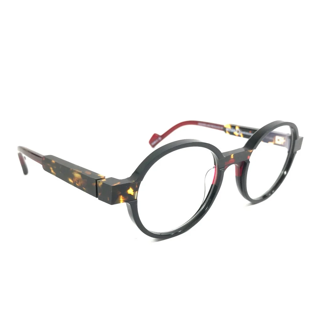 Etnia Barcelona Eyeglasses Frames CHROMA N40 BKRD Black Red Tortoise 48-20-140